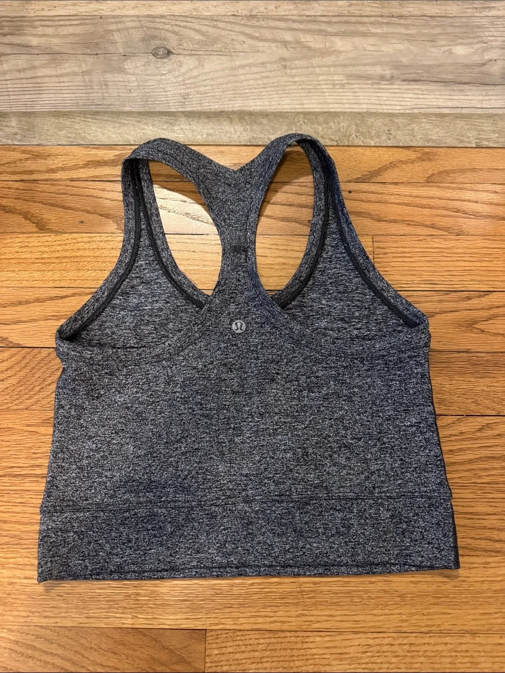 Lululemon heather gray racer back crop tank